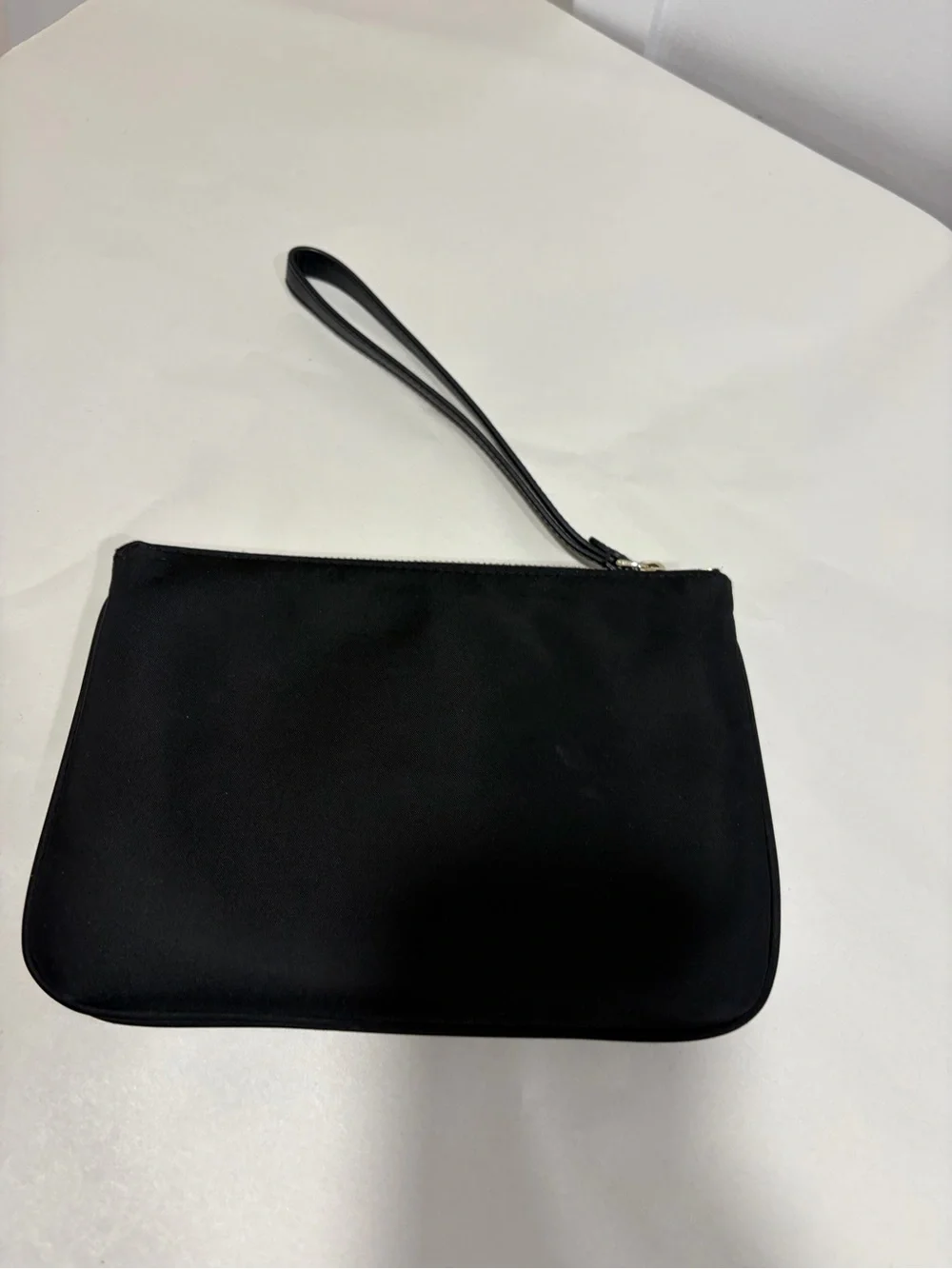 kate spade Black Nylon Wristlet Clutch with Gold Logo